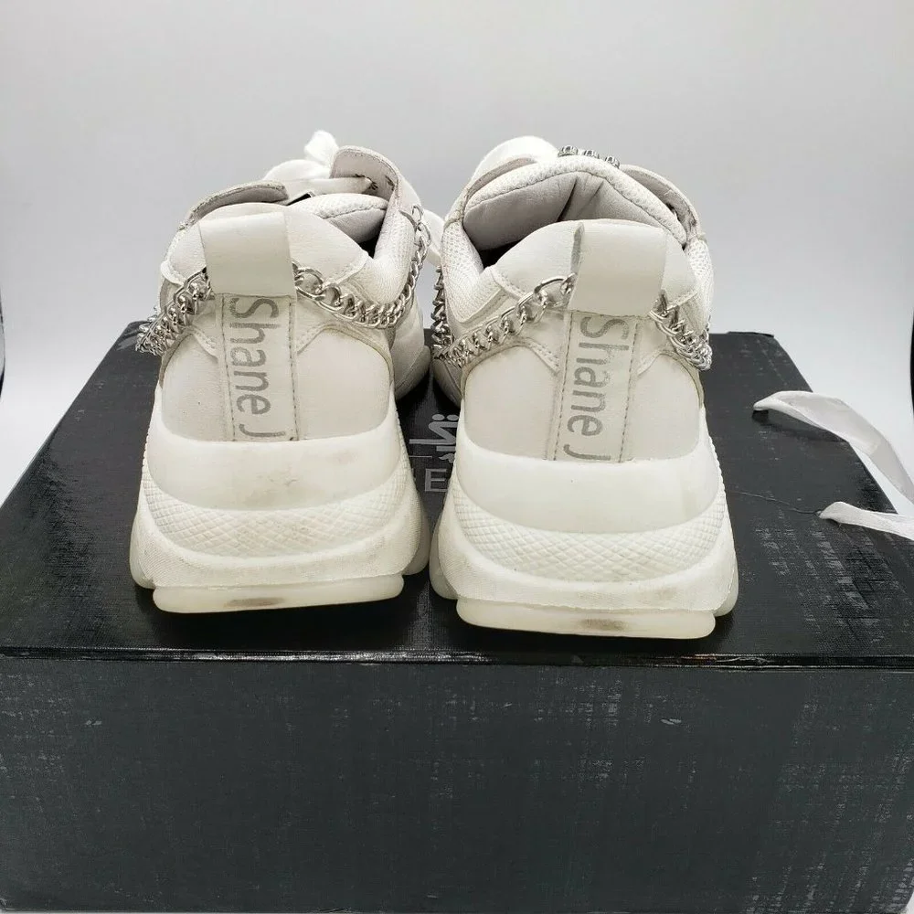 Shane Justin Sneaker Blanco Trainer Size 38/US 6-6.5 womens w Box - Picture 4 of 11